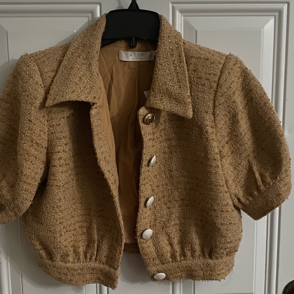ASTR Cropped Tan Jacket